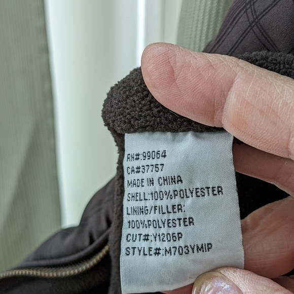 Billabong brown/black plaid winter puffer jacket, Large GUC - Picture 6 of 7